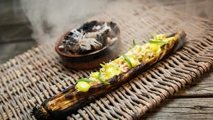 Krabbeoppskrift, fylt purreløk med estragonmajones